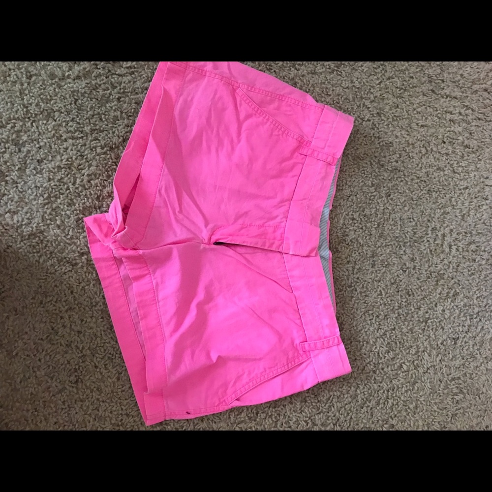 Hot pink chino shorts